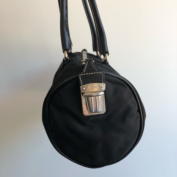 Prada Nylon Black Handbag ZIP Double Handles - Picture 3 of 9